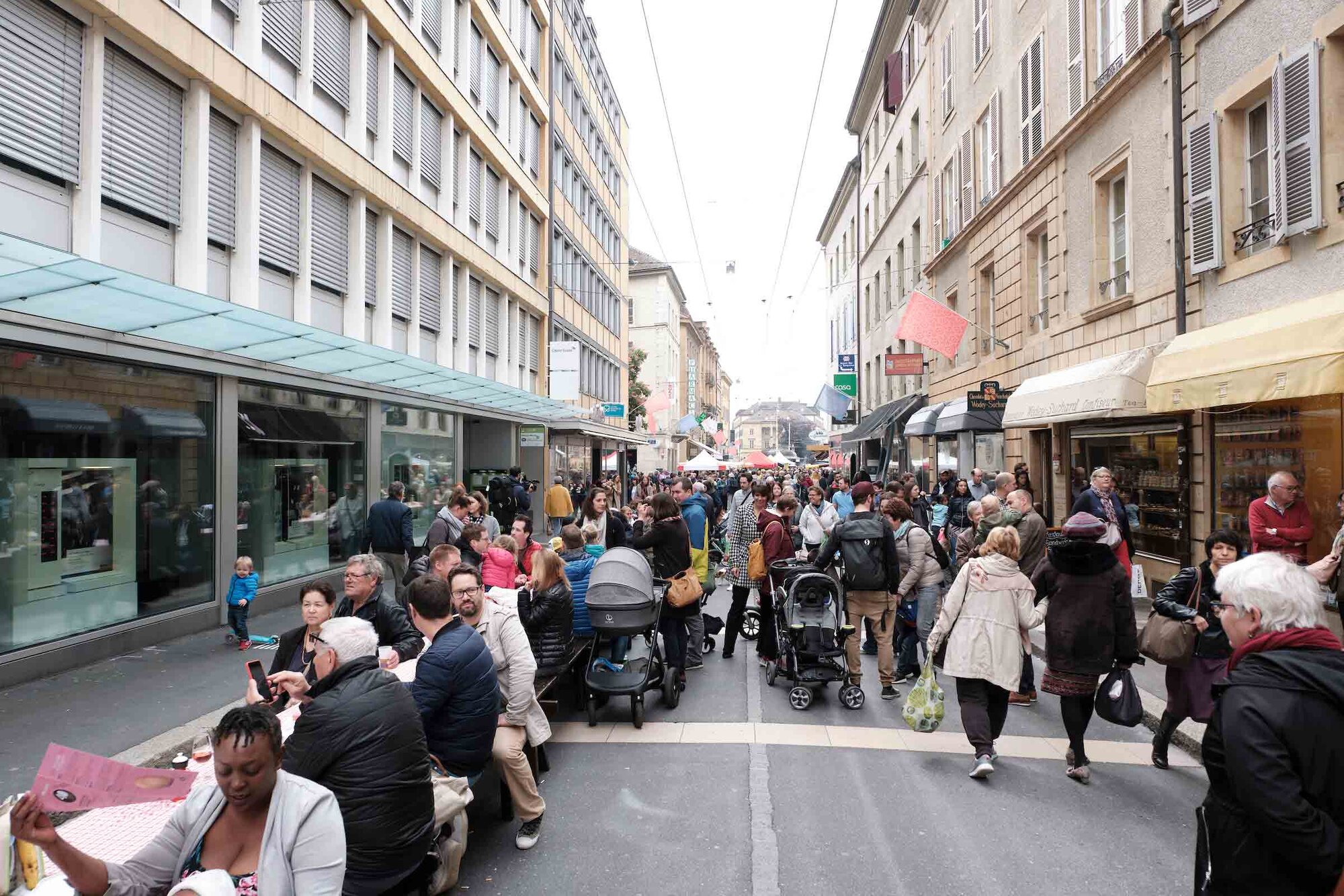 Pique-nique géant, zone piétonne, mai 2019.