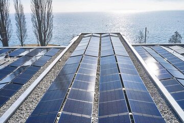 Panneaux solaires à Neuchâtel.