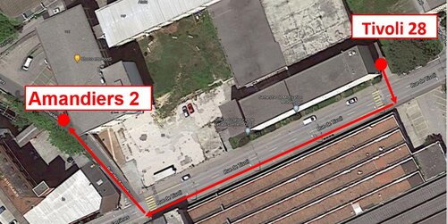 Le plan pour accéder aux nouveaux locaux