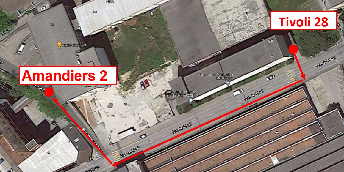 Le plan pour accéder aux nouveaux locaux