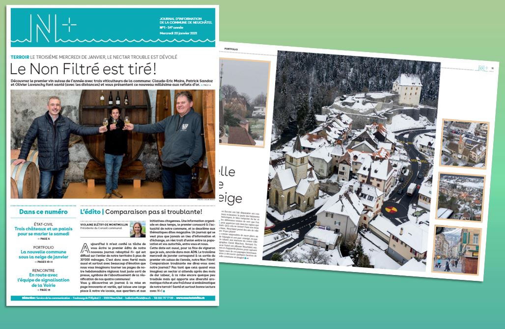 Deux pages du nouveau journal N+