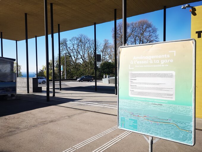 Sens de circulation modifié à la gare.
