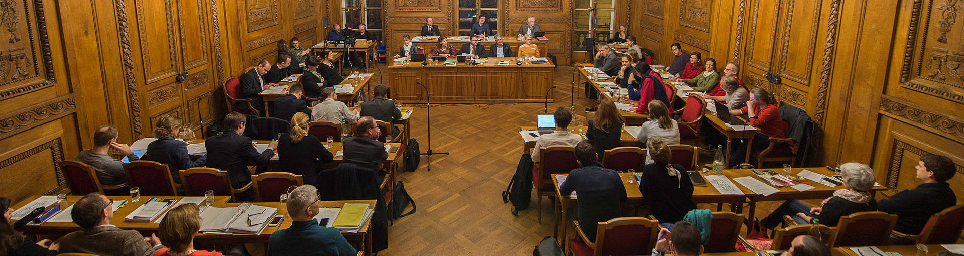 Le Conseil général lors d'une séance de janvier 2018
