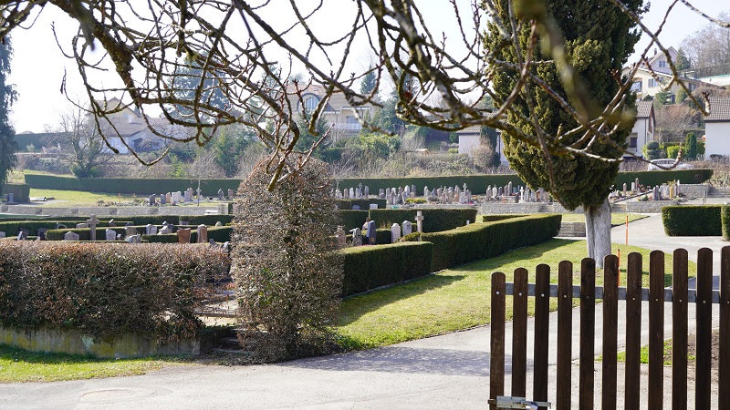 Une vue du cimetière de Corcelles-Cormondrèche