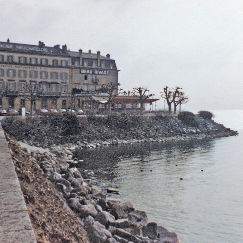Une vue de la baie avant la création du parking et de l'esplanade